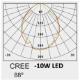 Baliza LED 10W CREE Retangular 65cm Exterior