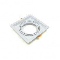 Aro Branco Downlight Quadrado Basculante paraLED AR111 - Iluminación LED