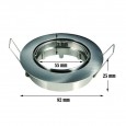Aro cromado mate circular para dicroica LED GU10 - MR16 Area-led