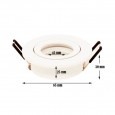 Aro circular Orientable blanco para LED GU10 MR16 - Aluminio IP65 Area-led