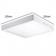 Plafón LED Superficie cuadrado blanco 20W 120º -IP20 - interior Area-led