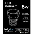 Encastrável LED 5W Branco Bridgelux Chip - 40° - UGR11 Area-led