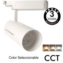 Foco LED 30W VIENA Blanco para Carril Monofásico 24º CRI +85 CCT Area-led - Iluminación Comercial