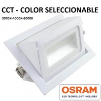 Empotrable LED 40W OSRAM Chip - CCT Color Seleccionable - 120º Area-led - Iluminación Comercial
