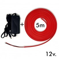 Pack Tira Neón Rojo LED 6mm 12V + Fuente de Alimentación Area-led - 