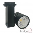 Foco LED 40W GRAZ Negro BRIDGELUX Chip Carril Monofásico CRI +90 Area-led