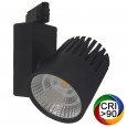 Foco LED 40W GRAZ Negro BRIDGELUX Chip Carril Monofásico CRI +90 Area-led