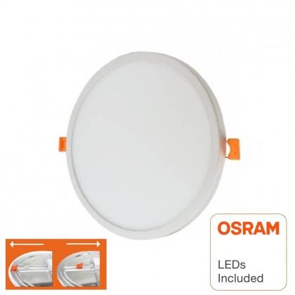 Painel Slim LED Circular Downlight 20W AJUSTABLE - OSRAM CHIP DURIS E 2835 Area-led