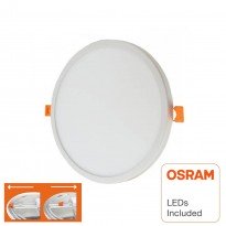 Placa Slim LED Circular Downlight 20W AJUSTABLE - OSRAM CHIP DURIS E 2835 Area-led