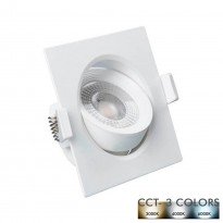Empotrable LED 7W Cuadrado Blanco - CCT Area-led - Downlights Led