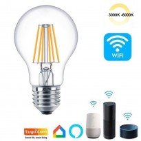 Lâmpada LED 7W SMART Wifi - CCT Filamento - A60 Regulável - E27Area-led - Eficiencia Y Ahorro Domotica