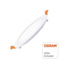 Placa Slim LED Circular 15W - OSRAM CHIP DURIS E 2835 Area-led - Downlights Led