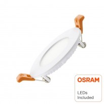 Painel Slim LED Circular 5W - OSRAM CHIP DURIS E 2835 Area-led - Downlights Led