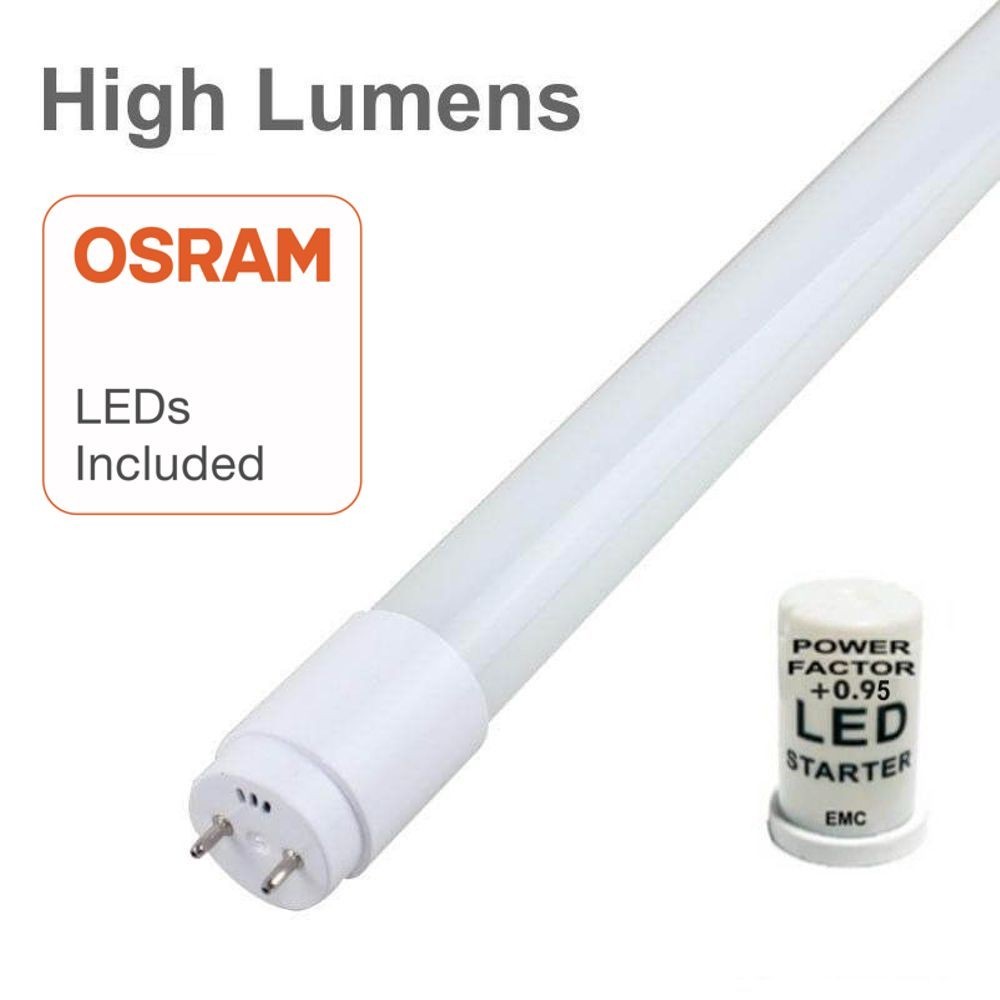 Tubo led 16w cristal 120cm - alta luminosidad - osram area-led - Iluminación