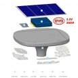Farola Solar LED 100W Portatil SUNWAY + Soporte regulable altura con ruedas Area-led