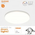 Downlight LED 12W - Frameless QUASAR - OSRAM CHIP DURIS E 2835 - CCT Area-led