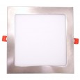Placa LED Slim Cuadrada 15W Acero Inox - CCT - OSRAM CHIP DURIS E 2835 Area-led