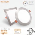 Placa LED Slim Circular 20W Acero Inox - CCT- OSRAM CHIP DURIS E 2835 Area-led
