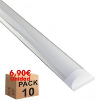 PACK 10 - Regua plana 36W 120º AreaLed - Pack Pro Economizar
