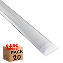 PACK 20 - Regua plana 36W 120º AreaLed - Pack Pro Economizar