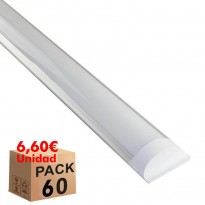 PACK 60 - Regua plana 36W 120º AreaLed - Pack Pro Economizar