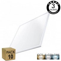 PACK 10 Painel LED 60x60 cm 40W Marco Branco - CCT - PACKPRO 10 UND Area-led - Iluminación LED