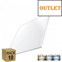 PACK 10 Painel LED 60x60 cm 40W Marco Branco - CCT - PACKPRO 10 UND Area-led - Iluminación LED