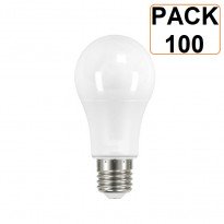 PACK 100 Bombilla LED 9W 3000K E27 A60 300º Area-led - Iluminación LED