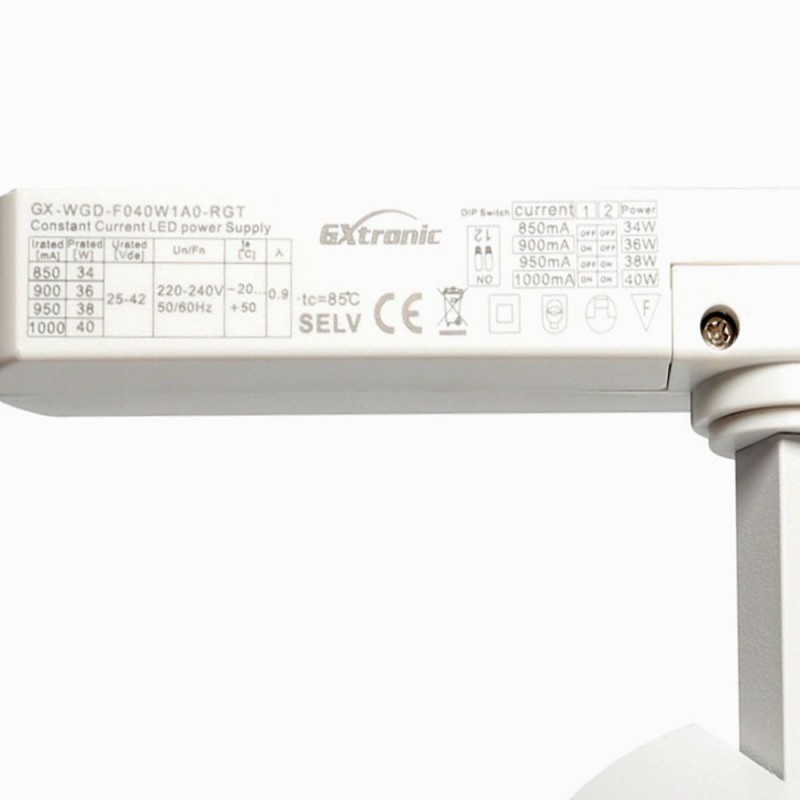 Comprar Foco LED 40W - 34W NEW MAYA Negro Carril Monofásico - Profesional  Color CRI+98 - UGR13 Temperatura de Color Blanco Cálido - 3000K