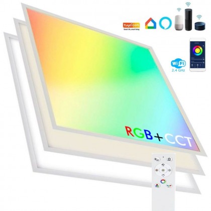 Panel LED 60x60 - Dimable - 40W CCT + RGB + SMART Google - Alexa