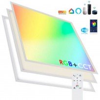 Panel LED 60x60 - Dimable - 40W CCT + RGB + SMART Google - Alexa - Iluminación LED