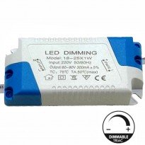 Driver Dimable para luminarias LED de 18 a 25W 300mA - Fuentes De Alimentación