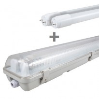 Pack Pantalla estanca IP65 + 2 dos tubos LED 60cm Area-led - Tubos Y Pantallas Led