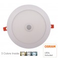 Placa LED Circular 24W - 22W- 20W -18W con Detector de Movimiento -CCT - OSRAM CHIP