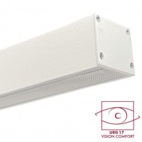 Perfil Aluminio - Blanco - Difusor Micro Prisma UGR17 -2 Metros - Regleta + Colgante Area-Led - Tiras Led Y Neón Led