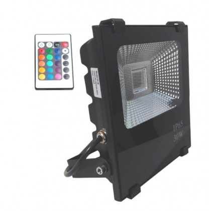 Foco Projector Exterior LED 30W RGB PROFISSIONAL